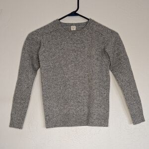Crewcuts Gray Crewneck Lambs Wool Sweater Minimalist Classic Normcore